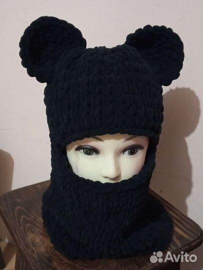 Шапка балаклава вязаная