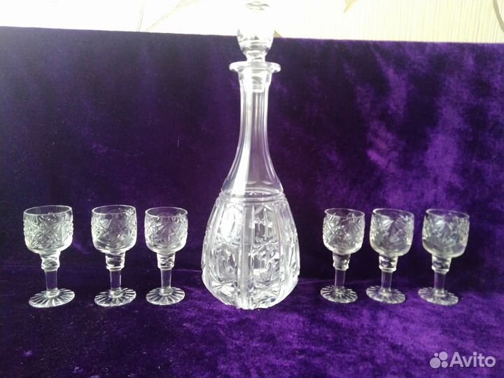 Отличные наборы для напитков хрусталь СССР