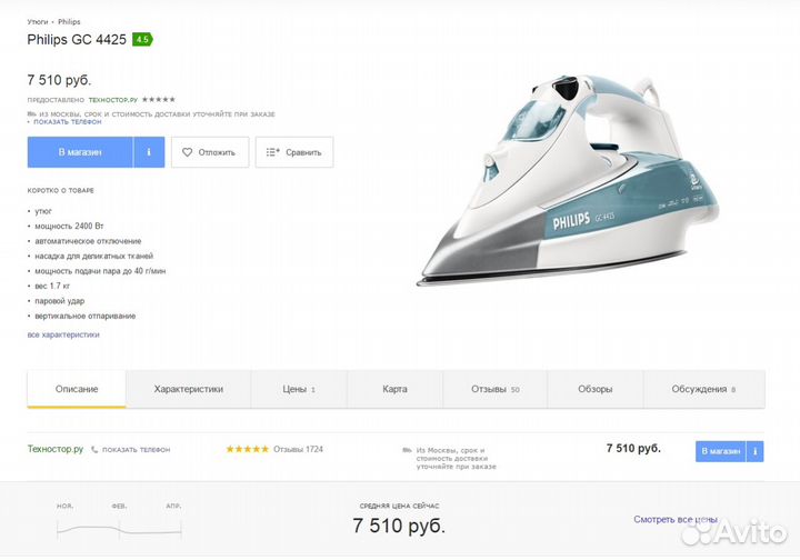 Утюг Philips GC 4425