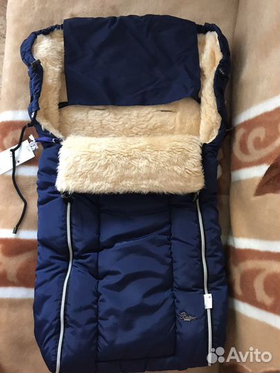 Зимний конверт Esspеrо Lukаs в коляску на овчине