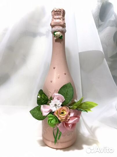 Праздничное оформление бутылок