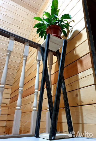 Подставка для цветов напольная деревянная