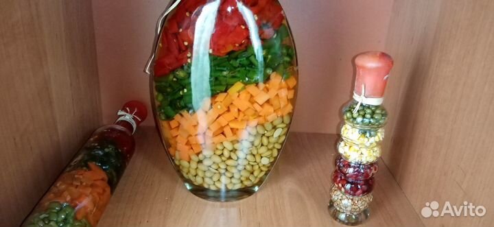 Продукты в стекле, предмет интерьера