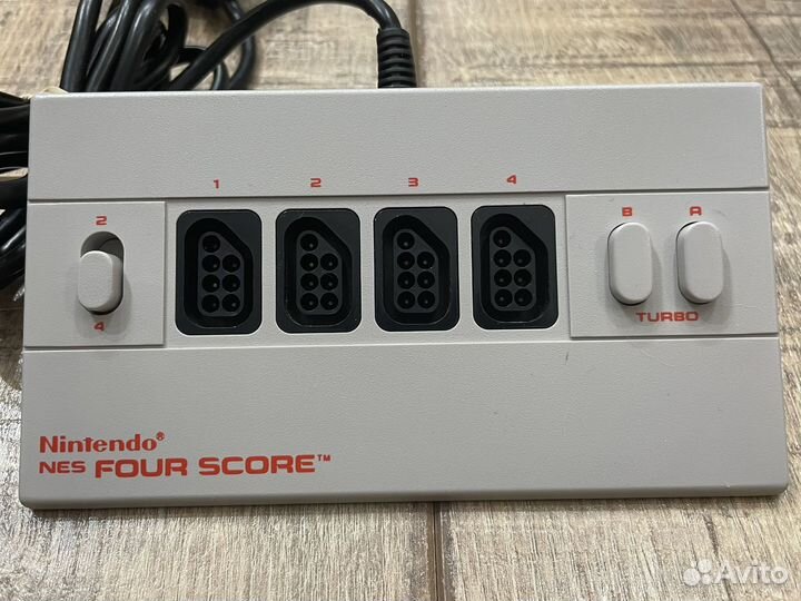 Nintendo Nes мультитап Four Score + 2 джойстика