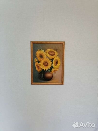Картина маслом подсолнухи