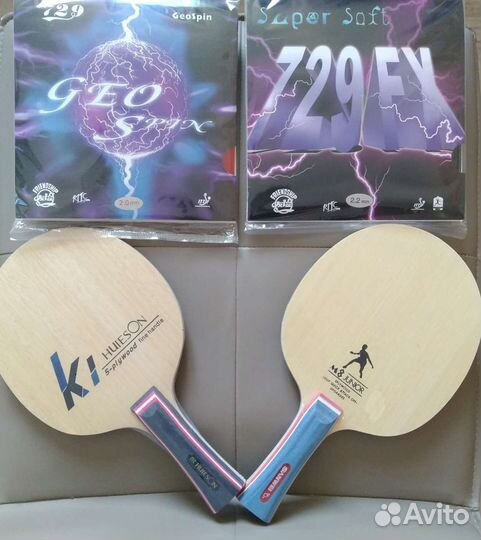 Накладки и основания. Настольный теннис