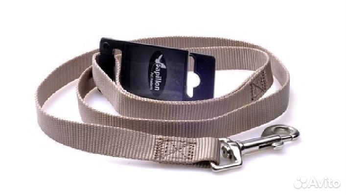 Papillon Нейлоновый поводок 20мм-120см серый (Nylo