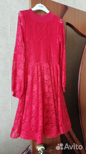 Платье красное для бальных спортивных танцев