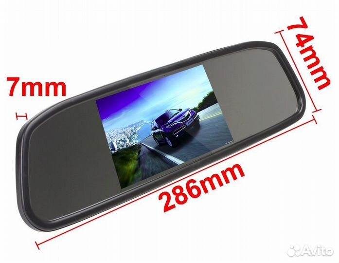 Зеркало заднего вида с монитором 4.3