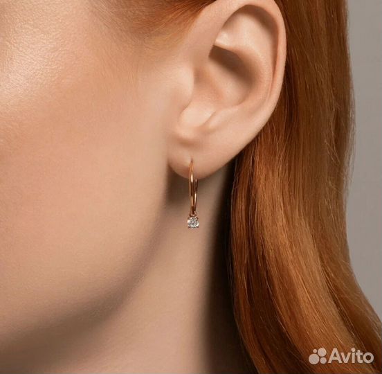 Новые золотые серьги 585