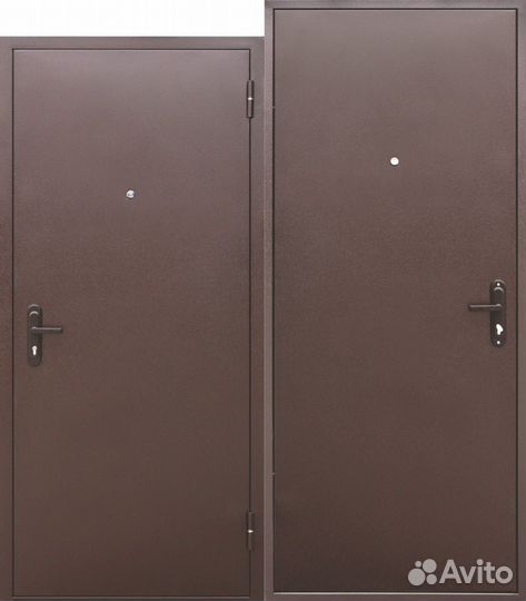 Дверь входная 4,5 см Прораб антик медь мет/мет
