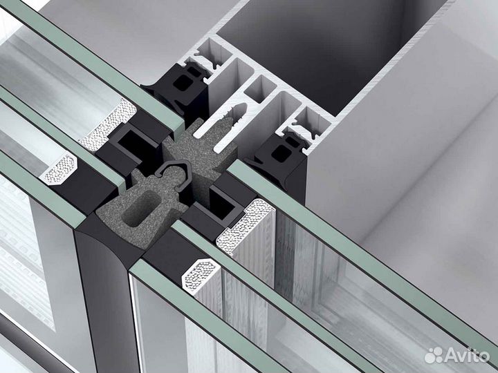 Ремонт окон, стеклопакет Стандарт RAL65155