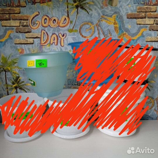 Горшки для цветов,новые