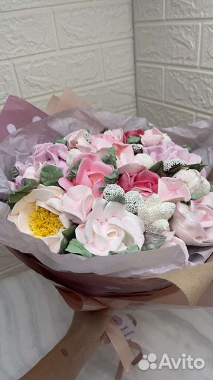 Сладкие букеты из зефира и шоколад