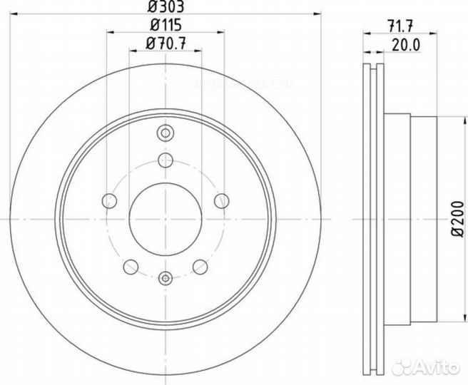 Nisshinbo ND6055K Диск тормозной зад