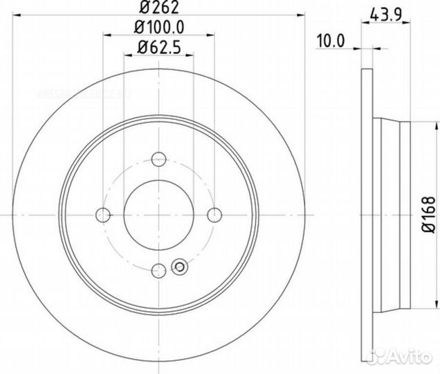 Nisshinbo ND6075K Диск тормозной зад
