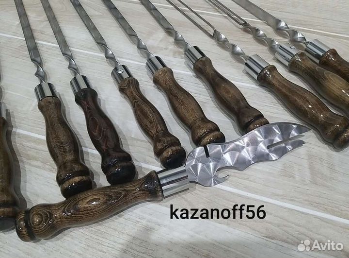 Вилка - нож для шашлыка / нож