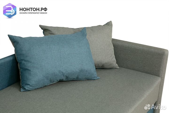 Диван Мальта серый / синий