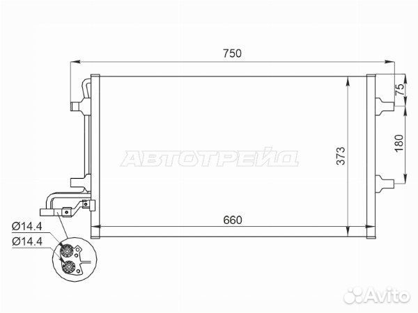 Радиатор кондиционера volvo C30 06, volvo C70 06-13, volvo S40 03, volvo V50 03