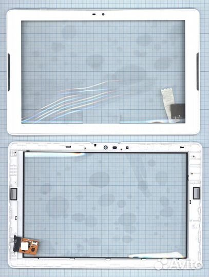 Тачскрин для Acer Iconia One B3-A32 белое с рамкой