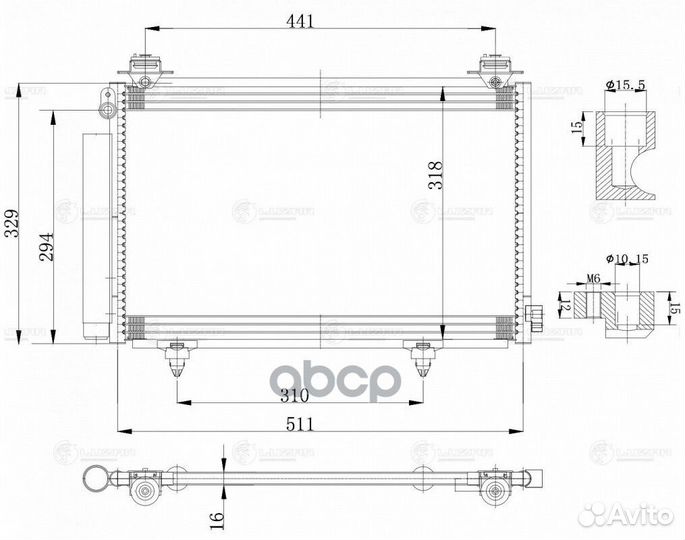 Конденсер toyota vitz 99/platz 99/funcargo 99