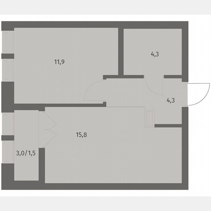 1-к. квартира, 37,9 м², 5/12 эт.