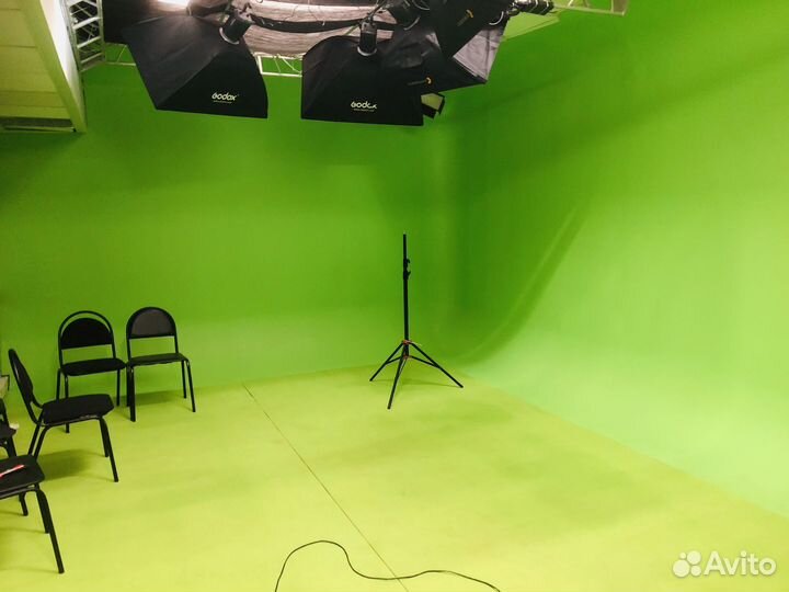 Аренда видеостудии с циклорамой (зелёный хромакей)