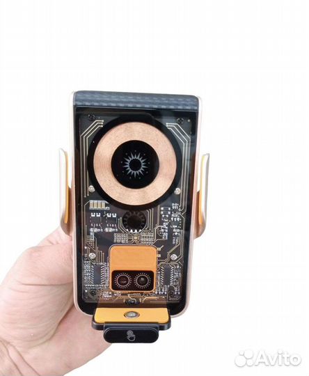 Авто держатель телефона с беспроводной зарядкой