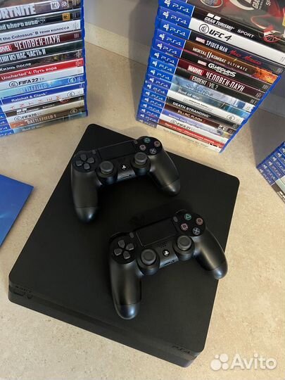Sony playstation 4 slim + диски