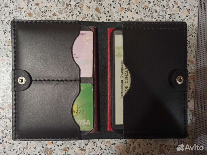 Обложка для документов натуральная кожа