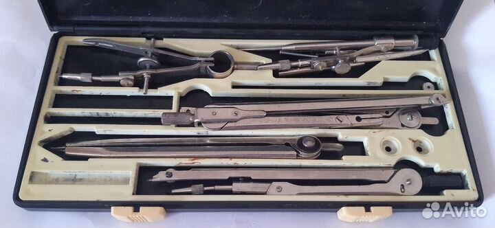 Набор чертежный, готовальня, производство СССР