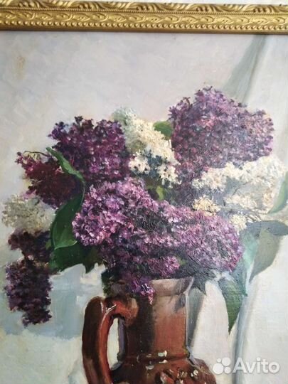 Картина. Сирень. Масло 1991г