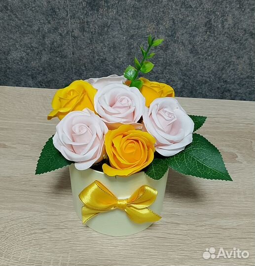 Букет из мыльных роз