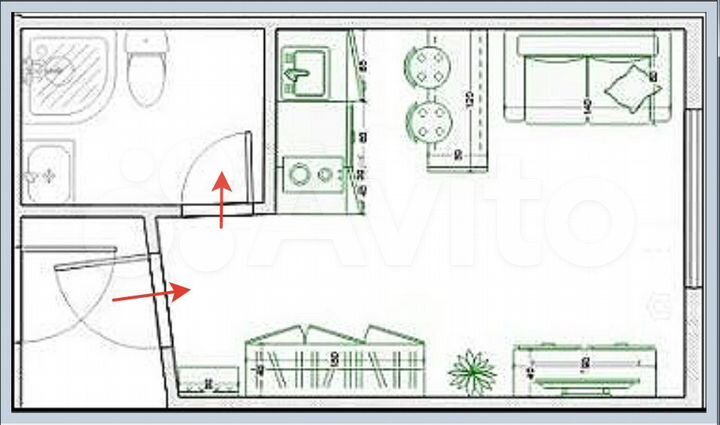 Квартира-студия, 14 м², 1/5 эт.