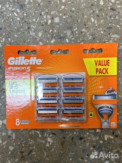 Gillette fusion 5 кассеты 8шт и 4шт