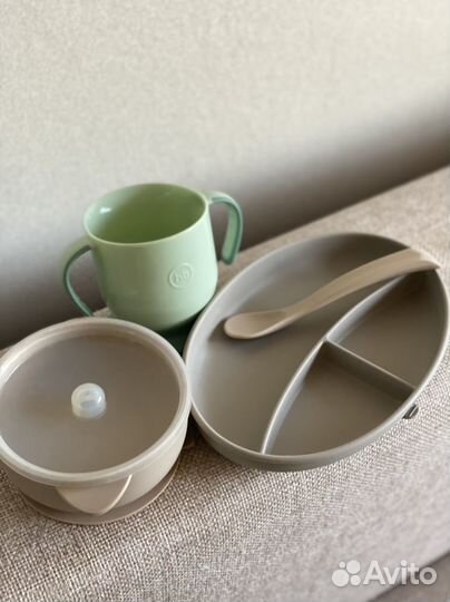 Детская секционная тарелка кружка ложка