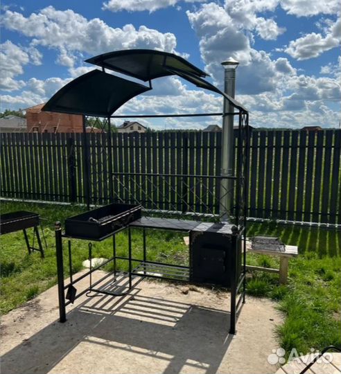 Мангал с крышей