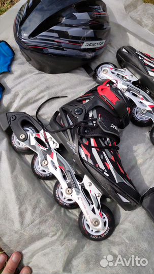 Роликовые коньки раздвижные Reaction Rainbow