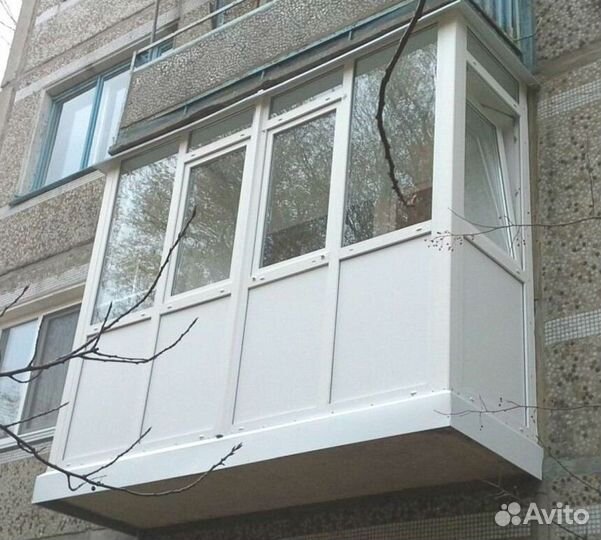 Остекление балконов и лоджий под ключ D2606