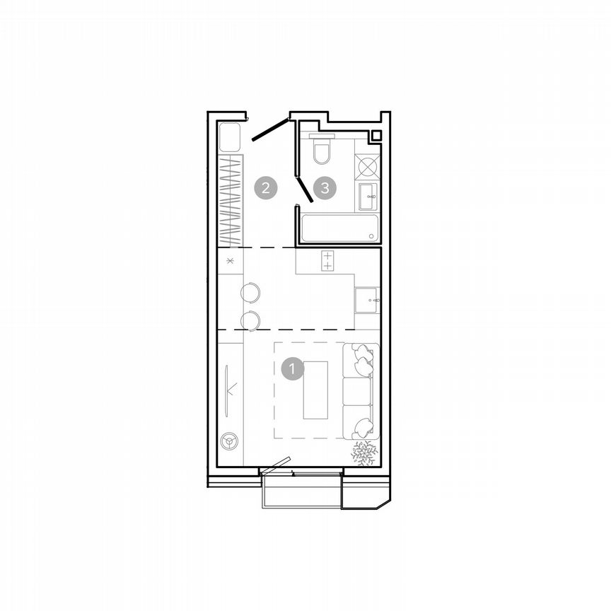 Квартира-студия, 27,9 м², 2/21 эт.