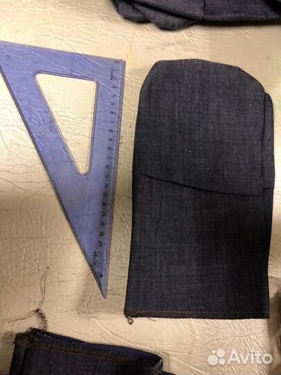 Рукавицы джинсовые утеплённые