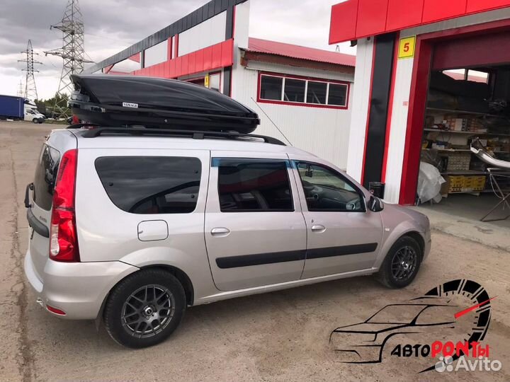 Автобокс бокс на крышу, примерка на месте