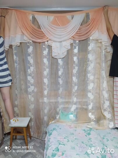 Шторы с ламбрекеном бу