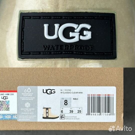 Силиконовые Ugg Classic Clear Mini 12 расцветок