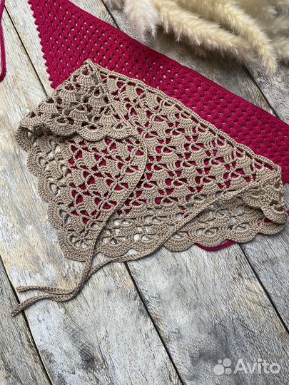 Вязаная косынка летняя 2 шт как в Pinterest