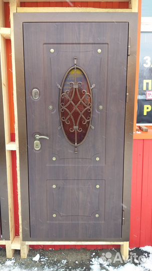 Дверь терморазрыв со стеклопакетом для дома