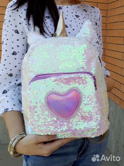 Рюкзак из пайеток Единорог