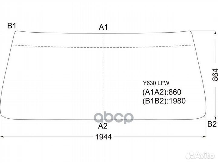 Стекло лобовое (В резинку) Hino Ranger 86-98 Y6