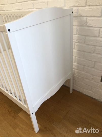 Кроватка, матрас, бортики, простынки IKEA