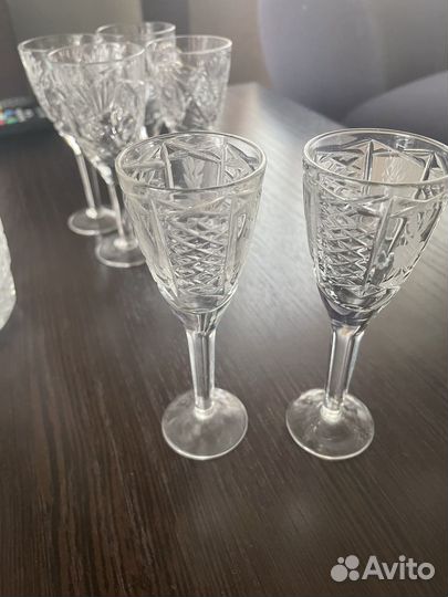 Хрустальные фужеры бокалы, рюмки, стопочки СССР
